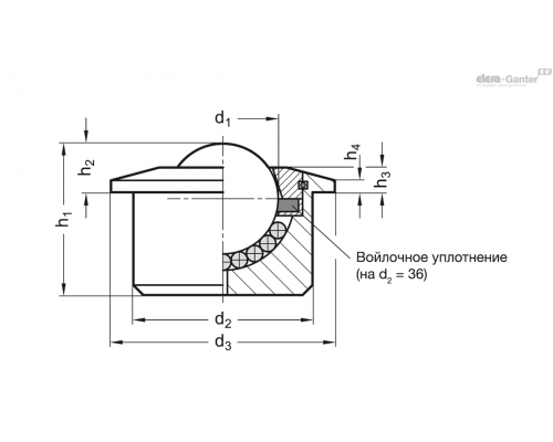 Элемент передачи GN 509.1-60-NNI ELESA+GANTER