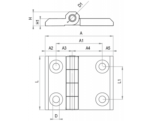 Петли ZMK40X40 EMES