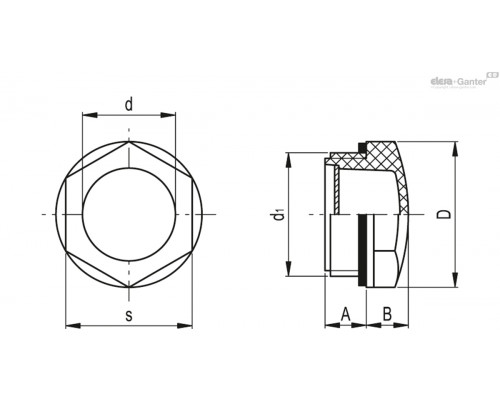 Смотровое стекло HFTX.30/SL-1¼ (13766) ELESA+GANTER