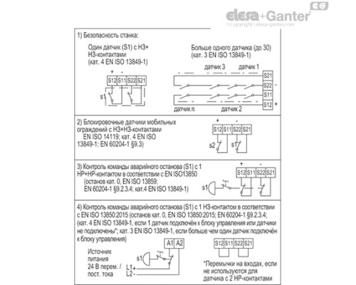 Блок управления CN-SFT.46-1NC+1NO (225107) ELESA+GANTER