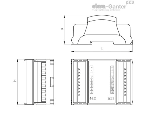 Блок управления CN-SFT.46-1NC+1NO (225107) ELESA+GANTER