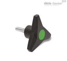 Трёхлепестковая ручка VB.839/80 p-M10x30-SOFT-C17 (64866-C17) ELESA+GANTER