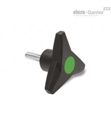 Трёхлепестковая ручка VB.839/80 p-M10x30-SOFT-C17 (64866-C17) ELESA+GANTER