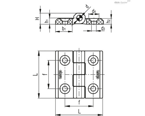 Петли CFMX.60 SH-6 (425912) ELESA+GANTER