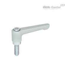 Плоская регулируемая ручка рычажного типа GN 302.2-45-M5-12-SR ELESA+GANTER