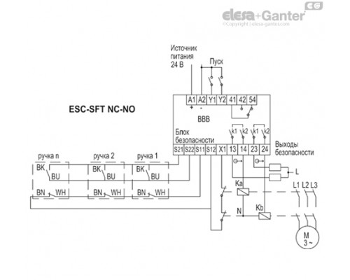 Ручка ESC-SFT.110-5-NC+NC-F-A-5 (225061) ELESA+GANTER