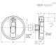 Маховик с откидной ручкой GN 923.3-200-B20-R-SR ELESA+GANTER