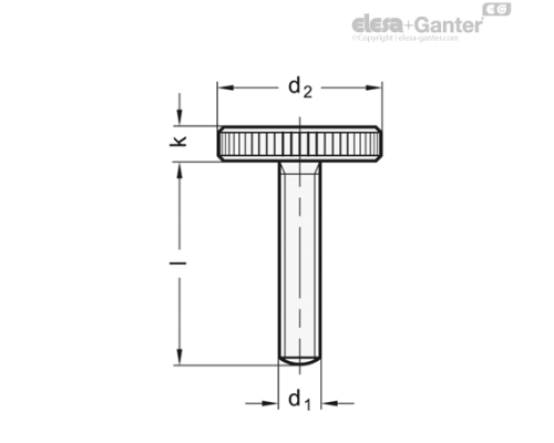 Винт с накаткой DIN 653-M10-20-NI ELESA+GANTER