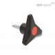 Трёхлепестковая ручка VB.839/100 p-M12x40-SOFT-C6 (64896-C6) ELESA+GANTER