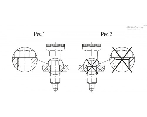 Штифт стопорный PMT.101-SST-6-M12x1,5-AK-VD (194672) ELESA+GANTER