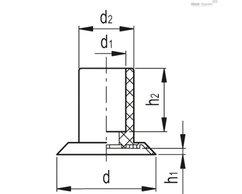 Вакуумная присоска VVA-27-S (VV.45019) ELESA+GANTER