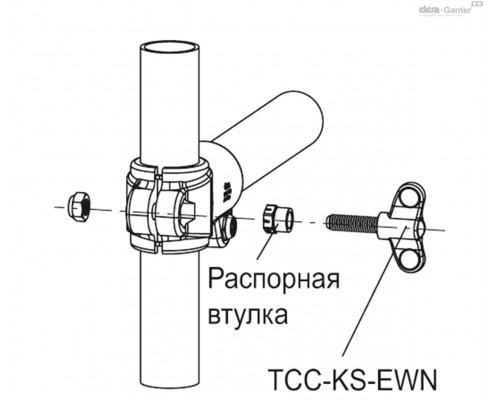 Зажим TCC-KS-EWN.48-SST-p-M6x30-C1 (600607-C1) ELESA+GANTER