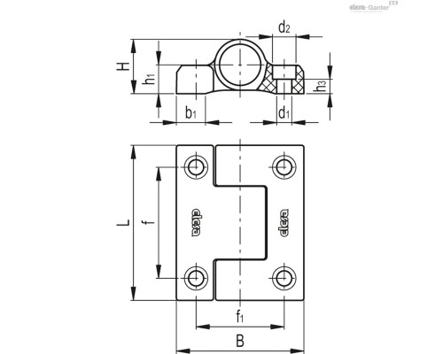 Петля CFU-RA.67 CH-6 (427542) ELESA+GANTER