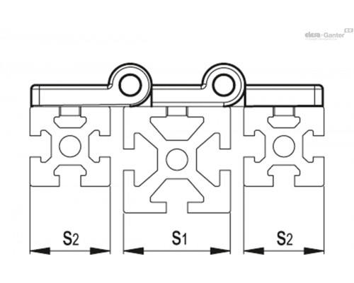 Петля CFI.60-30/30 SH-6-C33 (424411-C33) ELESA+GANTER