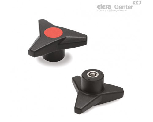 Трёхлепестковая ручка VB.839/100 SST-M12-C6 (64708-C6) ELESA+GANTER