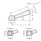 Короткая ручка с прижимными элементами GN 204-16-M12-N ELESA+GANTER