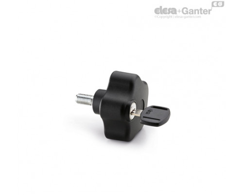 Лепестковая ручка с функцией защиты VLSK.63-SST-p-M10x20-F (76876) ELESA+GANTER