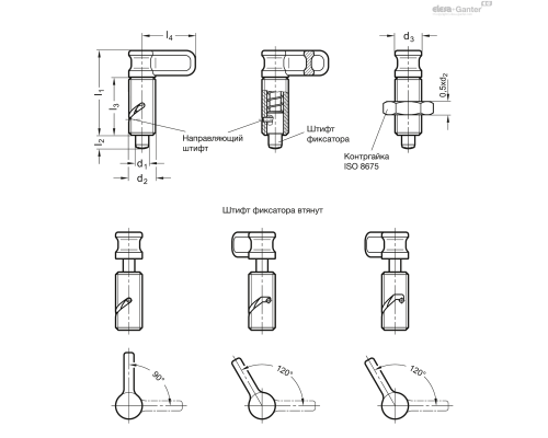 Рычажный фиксатор GN 712-10-M16x1,5-S ELESA+GANTER Рычажный фиксатор GN 712-10-M16x1,5-S ELESA+GANTER