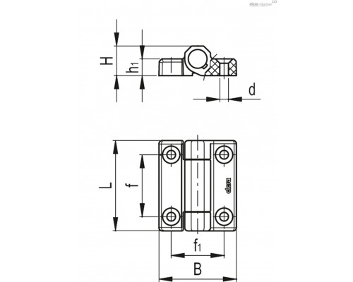 Петли CFM-PCN.70-AE-V0-SH-6 (149081) ELESA+GANTER