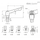 Регулируемая ручка рычажного типа GN 306-30-M6-25-DZ-SW ELESA+GANTER