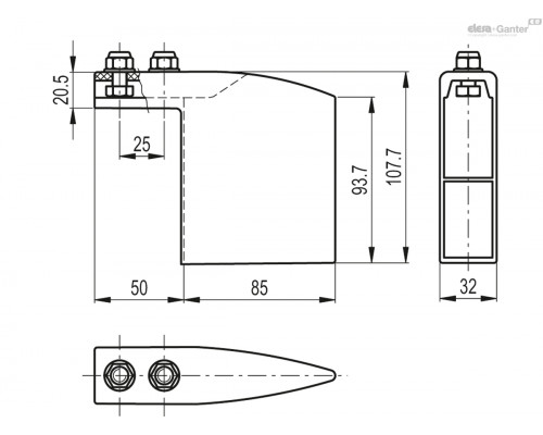 Разделительный блок PGC-4-108-135 (419151) ELESA+GANTER