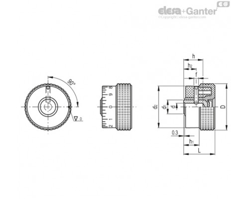 Ручка управления MBR.30 B-5+CGS-C17 (34813-C17) ELESA+GANTER