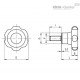 Лепестковая поворотная ручка VL.155/70 p-M12x50 (75272) ELESA+GANTER