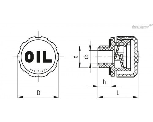 Крышка сапуна SFP.40-3/4 (54201) ELESA+GANTER