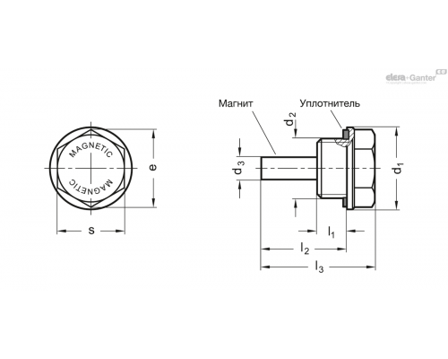 Пробка GN 738.5-32-G3/4 ELESA+GANTER