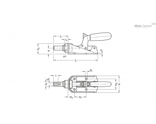 Зажим GN 841.3-125-ASX-NI ELESA+GANTER