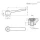 Плоская ручка рычажного типа GN 126.1-145-B16-SR ELESA+GANTER