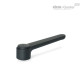 Плоская ручка рычажного типа GN 126.1-145-B16-SW ELESA+GANTER