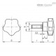 Лепестковая поворотная ручка VC.192/40-SST-p-M8x30 (66383) ELESA+GANTER
