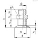 Вакуумная присоска VVA-18-G1/8-T-S (VV.45016) ELESA+GANTER
