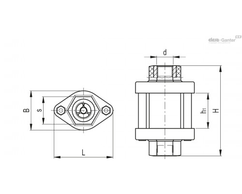 Индикатор потока HVF.66-1/4 NPT (111304) ELESA+GANTER