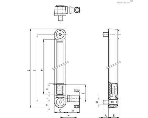 Индикатор HCY.127-E-NC-M12 (111112) ELESA+GANTER