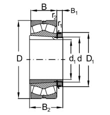 Подшипник 13614H (22316MBKW33+H2316) (70x170x58/78) ГПЗ-34