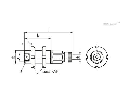 Крепление VPB-91-01-G1/4-F (VV.40001) ELESA+GANTER