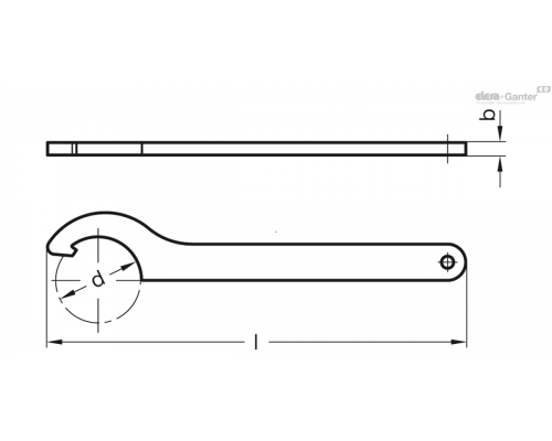 Ключ DIN 1810-A65-70 ELESA+GANTER