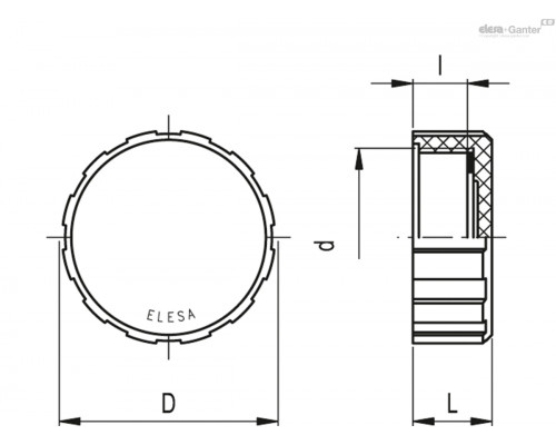 Заглушка T.470-1.½ (58271) ELESA+GANTER