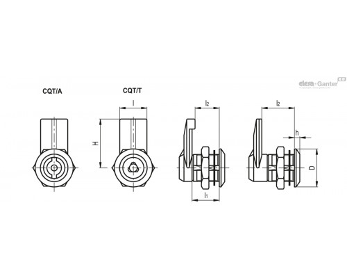 Замок CQT/T-32-18 AE-V0 (421403) ELESA+GANTER