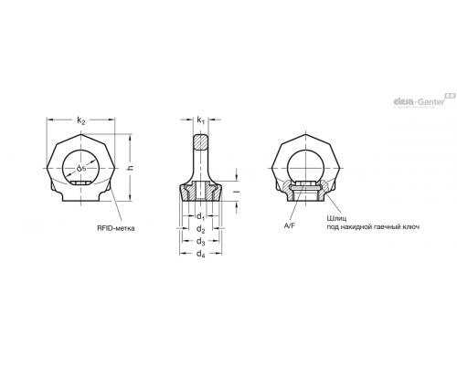 Рым-болт GN 583-M30 ELESA+GANTER