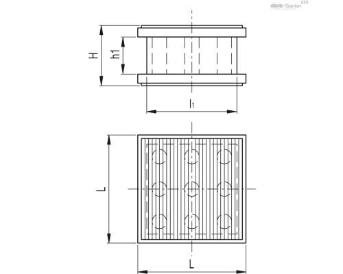 Виброгаситель AVR-Q-140-100-200-50 (480223) ELESA+GANTER