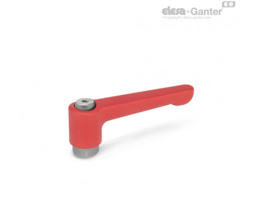 Плоская регулируемая ручка рычажного типа GN 302.1-45-B6-RS ELESA+GANTER