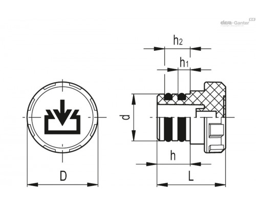 Колпачок TP-C.26-C2 (59881-R-C2) ELESA+GANTER