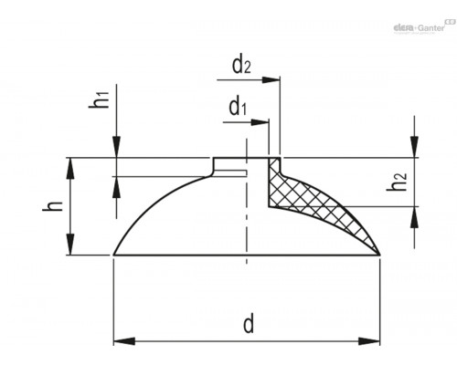 Вакуумная присоска VVI-45-S (VV.53021) ELESA+GANTER
