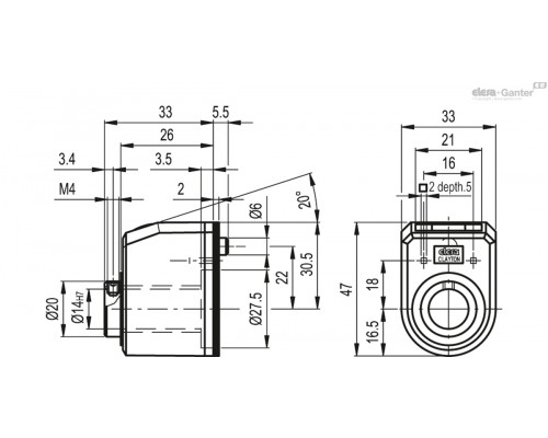 Индикатор DD51-FR-012.0-S-C1 F.14-SST (CE.95814-C1) ELESA+GANTER