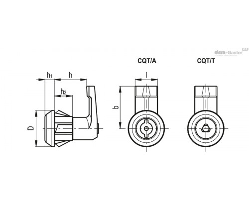 Замок CQT/A-FM-35-25-CR (421543) ELESA+GANTER