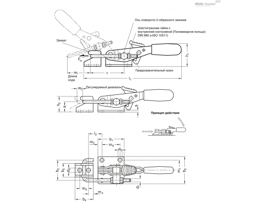 Зажим GN 851.3-320-T ELESA+GANTER