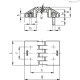 Петля CFE.40 B-M4-p-M4x18 (423241) ELESA+GANTER